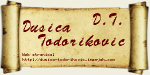 Dušica Todoriković vizit kartica